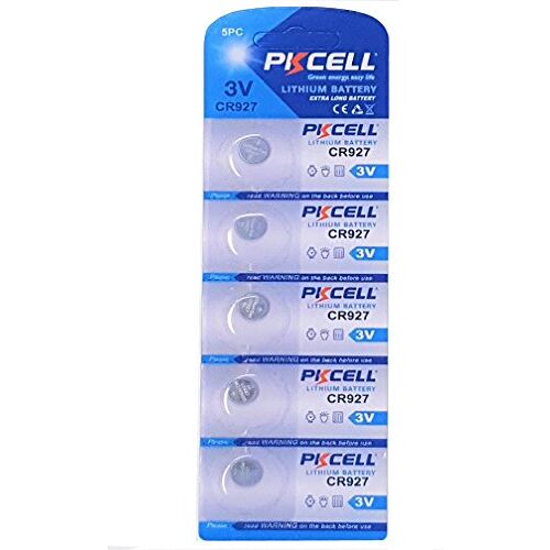 PKCELL 5 x CR927 3V lithium knoopcel 30 mAh (1 blisterkaart met 5 batterijen) wegwerp