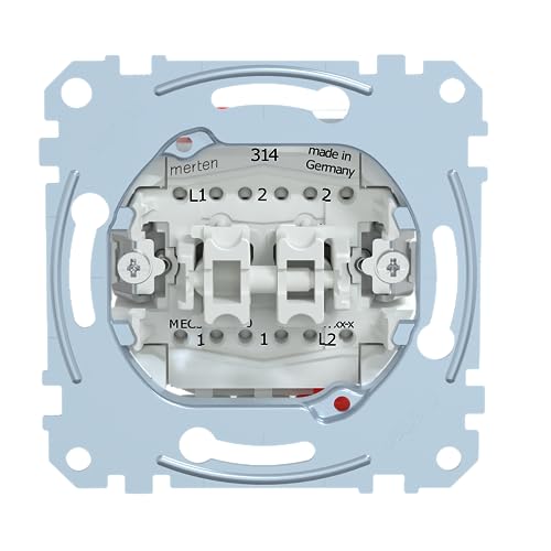 Schneider Electric Merten MEG3128-0000 wisselschakelaar/wisselknop, 10 AX/10 A, AC 250 V, steekklemmen