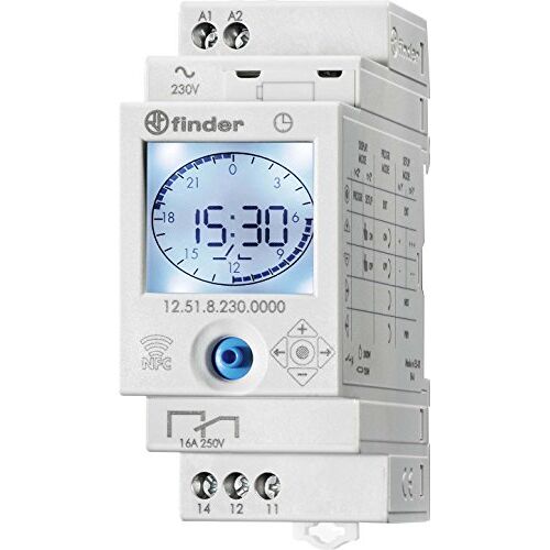 finder Schuko 12.5/EU 230.000 digitale timer, week, 16 A 230 V, AC, 1 stuk