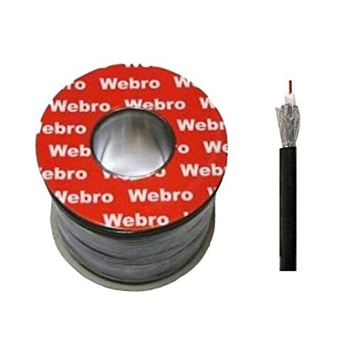 Webro RG6 50m digitale coaxkabel voor antenne en satelliet tv zwart