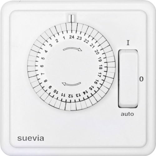 Suevia SU280447 Inbouwtimer, analoog, dagprogramma, 1200 W, IP20 AAN/AUTO/UIT-programma