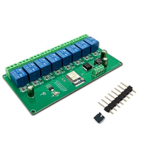 Wdesrgt Relais Module ESP-07 8 Way WiFi Module 5V/7-28V Voeding ESP8266 Ontwikkeling Board Secundaire Ontwikkeling Module