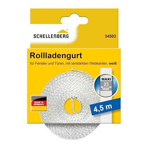 Schellenberg 34503 rolluikriem 23 mm x 4,5 m systeem MAXI, rolluikriem, riem, rolluikband