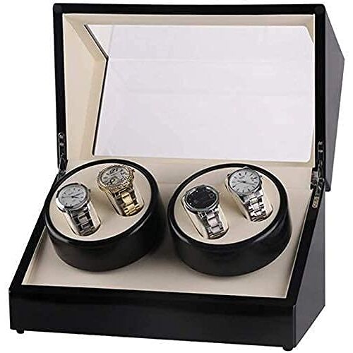 HADWAO Automatische Horloge Winder Horloge Doos Horloge Winder Shake Tafel Apparaat Elektrische Automatische Winding Horloge Doos Motor Box 4+0 Elektrische Shaker Dubbele Hoofd Horloge Doos