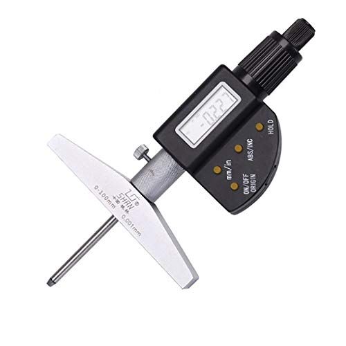 DHF Micrometer Digitale Display Diepte Micrometer 0-100mm 0.001mm Micrometer