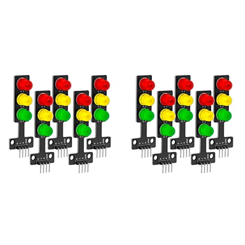 jayzee 10x LED Verkeerslicht Module Creatief DIY Mini Verkeerslicht 3.3-5V Compatibel met voor