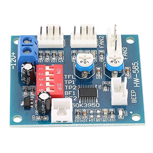 Walfront PWM Standalone Fan Controller DC 12V 4-draads Thermostaat, PWM Controller Fan Speed Controller met Sensor, DIY Controller Module Board voor PC Fan Temperatuur Controller + Buzzle & Probe