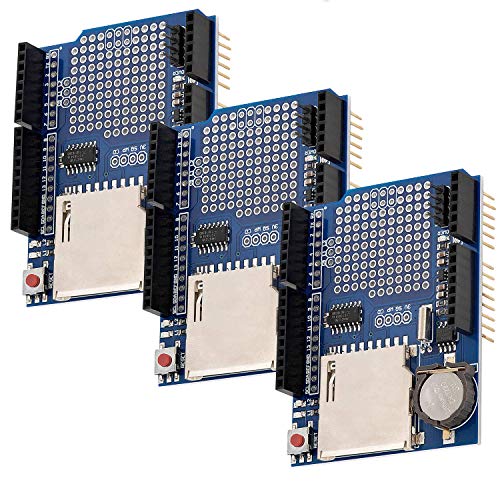 AZDelivery 3 x Data Logger Module Gegevensrecorder Schild compatibel met Arduino Inclusief E-Book!