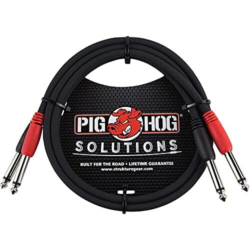 Pig Hog PD-21403 Dubbele 1/4" Mono (mannelijke) kabel, 3 voet