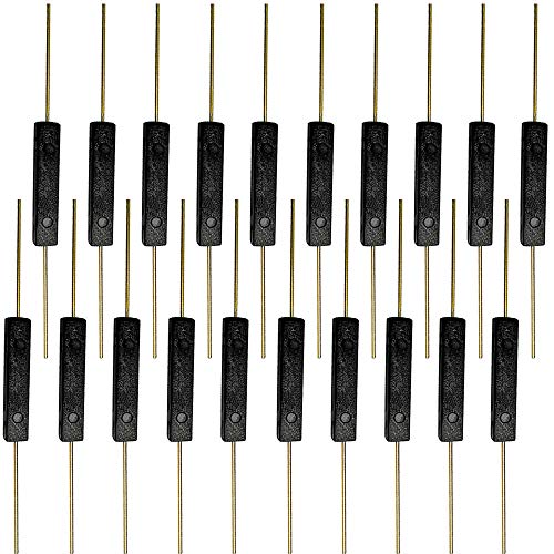 QitinDasen 20Pcs Premium GPS-14A Plastic Reed Schakelaar, 2.5X14mm Contact Magnetische Reed Schakelaar, Magnetische Inductie Schakelaar, Reed Contact Normaal Open (N/O) Magnetische Schakelaar