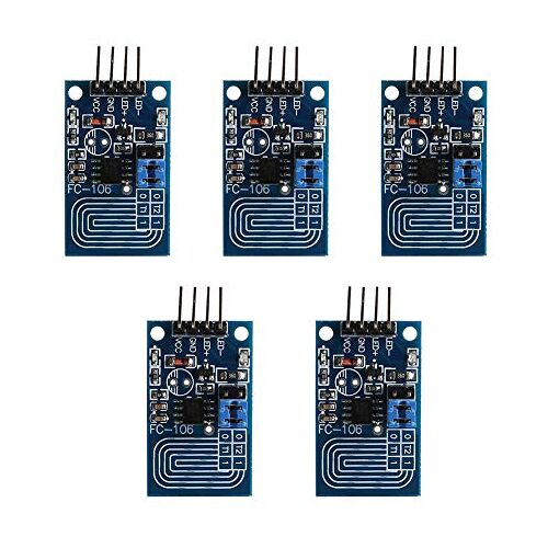 Annadue 5-delige Capacitieve Aanraakdimmer, Traploos Dimmen PWM-bedieningspaneel, LED-dimmermodule met Breed Spanningsbereik, Hoge Veiligheid voor Meerdere Toepassingen