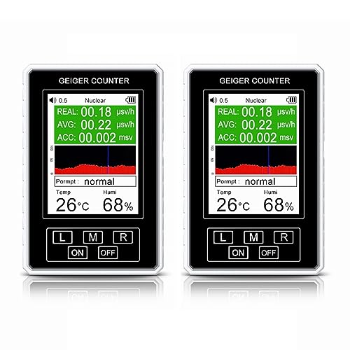 ANSO 2 Stuks Geigerteller Nucleaire Stralingsdetector Radioactieve Teste X-Ray Γ-Ray Β-Ray Detector XR-1 PRO Wit