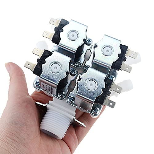 PACUM Elektromagnetische klep, magneetventiel DN20 DC 12 V 24 V 36 V AC220 V G3 / 4 "1 elektromagnetische klep elektrische waterinlaat solenoïde met 4 elektromagnetische uitgangen (maat: DC 24 V)