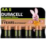 Duracell Oplaadbare AA-batterijen (8 stuks), 1300 mAh NiMH, 2000 laadbeurten, vooraf opgeladen, voor een lange levensduur