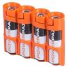 Storacell Powerpax AA Batterij Caddy, Oranje, 4-Pack