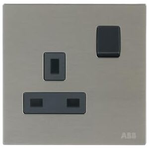 ABB Millenium AM23386-ST BS SP 13 A stopcontact (enkel) roestvrij staal ABB Millenium AM23386-ST BS SP 13 A stopcontact (enkel) roestvrij staal