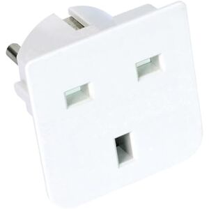 Gefom 25371 reisadapter UK 13A_Frankrijk, wit (1 stuk) Gefom 25371 reisadapter UK 13A_Frankrijk, wit (1 stuk)