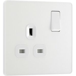 British General BG Electricals Evolve enkel geschakeld stopcontact, 13A, parelmoer wit British General BG Electricals Evolve enkel geschakeld stopcontact, 13A, parelmoer wit