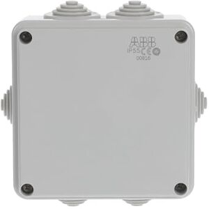ABB m008160000 flexibele doos met sproeiers en schroef op deksel IP55, TPU, grijs ABB m008160000 flexibele doos met sproeiers en schroef op deksel IP55, TPU, grijs