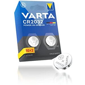 Varta Batterijen Knoopcellen CR2032, verpakking van 20, Power on Demand, Lithium, 3V, kindveilige verpakking, voor Smart Home apparaten, autosleutels en andere toepassingen Varta Batterijen Knoopcellen CR2032, verpakking van 20, Power on Demand, Lithium, 3V, kindveilige verpakking, voor Smart Home apparaten, autosleutels en andere toepassingen