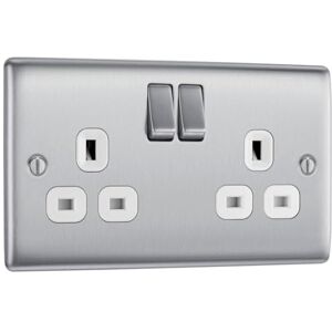 British General Nexus Metaal 13A Dubbelpolaire schakelcontactdoos - Elektrisch stopcontact British General Nexus Metaal 13A Dubbelpolaire schakelcontactdoos - Elektrisch stopcontact
