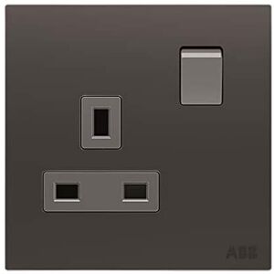ABB Millenium AM23386-SB 13 A stopcontact (enkel) 13 A, BS SP, geschakeld stopcontact, zwart ABB Millenium AM23386-SB 13 A stopcontact (enkel) 13 A, BS SP, geschakeld stopcontact, zwart