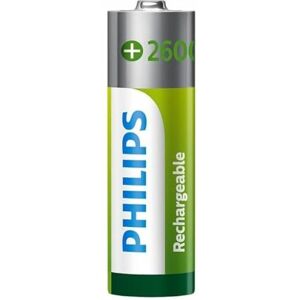 Philips Oplaadbare Batterijen AA HR6 NiMH Batterijen 2600 mAh 4 Stuks Philips Oplaadbare Batterijen AA HR6 NiMH Batterijen 2600 mAh 4 Stuks