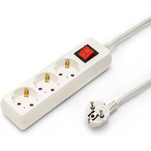 Velamp Schuko stekkerdoos standaard 3x16A, met schakelaar, 1m lange kabel, H05VV-F3G1.0MM2, CE Velamp Schuko stekkerdoos standaard 3x16A, met schakelaar, 1m lange kabel, H05VV-F3G1.0MM2, CE