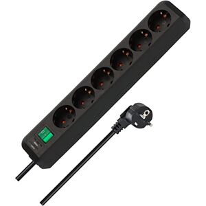 Brennenstuhl Eco-Line, 6-voudig Stekkerdoos (Stekkerblok met schakelaar en 1,5m kabel) zwart Brennenstuhl Eco-Line, 6-voudig Stekkerdoos (Stekkerblok met schakelaar en 1,5m kabel) zwart