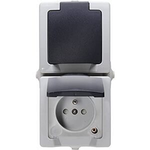 Kopp AP-FR Nautic 138856007 Stekkerdoos met middenrandaarde, 2-voudig met deksel en verhoogde aanraakbeveiliging, grijs Kopp AP-FR Nautic 138856007 Stekkerdoos met middenrandaarde, 2-voudig met deksel en verhoogde aanraakbeveiliging, grijs