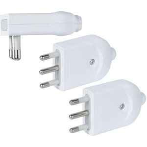 Electraline 92431 verpakking met 3 draaibare stekkers, 16 A, 2 P+T, maken montage in een ruimtebesparende standaard of hoekpositie, compatibel met kabel max. H05VV-F 3G2,5 mm Electraline 92431 verpakking met 3 draaibare stekkers, 16 A, 2 P+T, maken montage in een ruimtebesparende standaard of hoekpositie, compatibel met kabel max. H05VV-F 3G2,5 mm