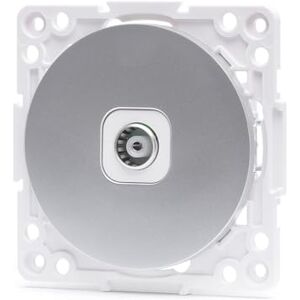 VoltShine Aansluitstuk voor Duits/Frans 1-voudig tv-stopcontact in elegant zilver ideaal voor moderne en functionele installaties kwaliteit en design in één product VoltShine Aansluitstuk voor Duits/Frans 1-voudig tv-stopcontact in elegant zilver ideaal voor moderne en functionele installaties kwaliteit en design in één product
