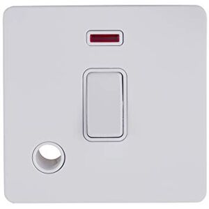 Schneider Electric GU2414WPW Ultimate platte plaat zonder schroeven, 2-polige schakelaar, 1 versnelling, wit metaal Schneider Electric GU2414WPW Ultimate platte plaat zonder schroeven, 2-polige schakelaar, 1 versnelling, wit metaal