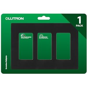 Lutron Claro 3 Gang Decorator/Rocker Muurplaat, Glans, Zwart (1-Pack) CW-3-BL Lutron Claro 3 Gang Decorator/Rocker Muurplaat, Glans, Zwart (1-Pack) CW-3-BL