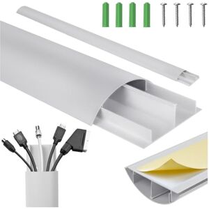 Maclean Aluminium Kabelgoot 750x62x20mm Halfrond Profiel voor HDMI Audio LAN Inclusief Montageaccessoires Voor Wand- & Vloermontage Tweedelig Systeem (zilver, 62 x 20 x 750 mm) Maclean Aluminium Kabelgoot 750x62x20mm Halfrond Profiel voor HDMI Audio LAN Inclusief Montageaccessoires Voor Wand- & Vloermontage Tweedelig Systeem (zilver, 62 x 20 x 750 mm)