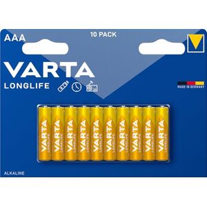 Varta alkaline AAA (LR03) duurzame batterijen 1,5 V, 10 stuks Varta alkaline AAA (LR03) duurzame batterijen 1,5 V, 10 stuks