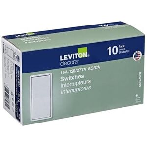 Leviton Mfg M32-5601-2WM 10 Pack Witte Residentiële Grade Decora AC Stille Schakelaar Leviton Mfg M32-5601-2WM 10 Pack Witte Residentiële Grade Decora AC Stille Schakelaar
