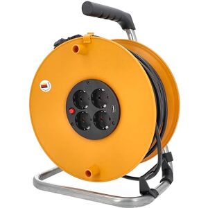 as - Schwabe as Schwabe Kabelhaspel 50 m, verlengkabel, 4 inbouwstopcontacten 230 V/16 A met USB-uitgang 5 V/2,1 A & geaarde stekker, kabelhaspel, IP44, oranje, Made in Germany, 11481 as - Schwabe as Schwabe Kabelhaspel 50 m, verlengkabel, 4 inbouwstopcontacten 230 V/16 A met USB-uitgang 5 V/2,1 A & geaarde stekker, kabelhaspel, IP44, oranje, Made in Germany, 11481