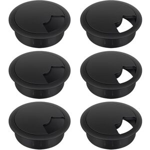 Bolatus Kabeldoorvoer Bureau, 60 mm, Kunststof, Zwart, 6 Stuks Bolatus Kabeldoorvoer Bureau, 60 mm, Kunststof, Zwart, 6 Stuks