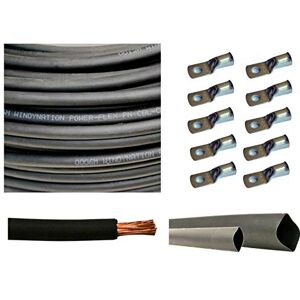 WindyNation WNI 1/0 AWG 1/0 Gauge 10 Voet Zwarte Batterij Lassen Zuiver Koper Ultra Flexibele Kabel + 5 stks 5/16 "& 5 stks 3/8" Koperen Kabelschoen Terminal Connectors + 3 Voet Krimpkous WindyNation WNI 1/0 AWG 1/0 Gauge 10 Voet Zwarte Batterij Lassen Zuiver Koper Ultra Flexibele Kabel + 5 stks 5/16 "& 5 stks 3/8" Koperen Kabelschoen Terminal Connectors + 3 Voet Krimpkous