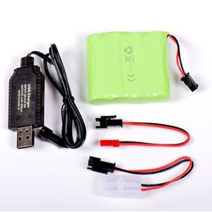 AFTERTECH Accu Ni-MH 4,8 V 2400 mAh 58 x 52 x 15 mm met USB-oplaadkabel en stekker SM 2P KET JST E3E2 AFTERTECH Accu Ni-MH 4,8 V 2400 mAh 58 x 52 x 15 mm met USB-oplaadkabel en stekker SM 2P KET JST E3E2