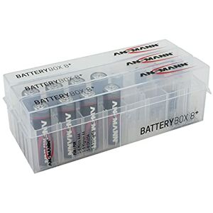Ansmann Premium accubox voor 4 Mignon AA of Micro AAA batterijen en batterijen – bewaardoos ter bescherming en transport 8-delige accubox. 3 Stuk transparant Ansmann Premium accubox voor 4 Mignon AA of Micro AAA batterijen en batterijen – bewaardoos ter bescherming en transport 8-delige accubox. 3 Stuk transparant
