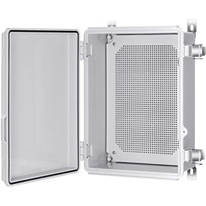 Gratury Aansluitdoos, IP67 waterdichte kunststof behuizing voor elektrisch project, scharnierende grijze afdekking, inclusief montageplaat en muurbeugel 370 × 270 × 150 mm (14,6 "× 10,6 "× 5,9 inch) Gratury Aansluitdoos, IP67 waterdichte kunststof behuizing voor elektrisch project, scharnierende grijze afdekking, inclusief montageplaat en muurbeugel 370 × 270 × 150 mm (14,6 "× 10,6 "× 5,9 inch)