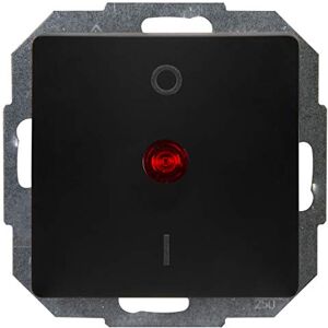 Kopp Paris 2-polige schakelaar, verlicht, 10 AX, 250 V~, IP20, zwart, mat oppervlak, 650250080 Kopp Paris 2-polige schakelaar, verlicht, 10 AX, 250 V~, IP20, zwart, mat oppervlak, 650250080