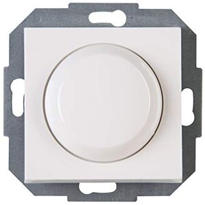 Kopp ATHENIS Druk-wisselschakelaar, dimmer met draaiknop, zuiver wit, dimbare lichtschakelaar voor lampen, led en transformatoren, 20-25 W RL & 3-35 W led, faseaansnijdingsdimmer met soft-vermogen Kopp ATHENIS Druk-wisselschakelaar, dimmer met draaiknop, zuiver wit, dimbare lichtschakelaar voor lampen, led en transformatoren, 20-25 W RL & 3-35 W led, faseaansnijdingsdimmer met soft-vermogen
