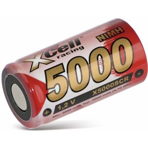 XCell Accu X5000SCR Sub-C hoge stroom flattop (hoogte 43,8 mm, ø 22,9 mm, spanning 1,2 V, gewicht 69 g, 5000 mAh, NI-MH-batterij, oplaadbaar) 137691 XCell Accu X5000SCR Sub-C hoge stroom flattop (hoogte 43,8 mm, ø 22,9 mm, spanning 1,2 V, gewicht 69 g, 5000 mAh, NI-MH-batterij, oplaadbaar) 137691