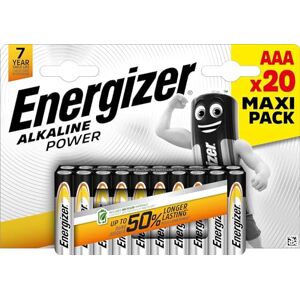 Energizer Alkaline Power Alkaline Batterijen AAA/LR06, 20 Stuk Energizer Alkaline Power Alkaline Batterijen AAA/LR06, 20 Stuk