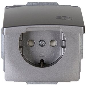 Kopp Venedig Stopcontact met deksel, 1 stuk, platina, 924343081 Kopp Venedig Stopcontact met deksel, 1 stuk, platina, 924343081