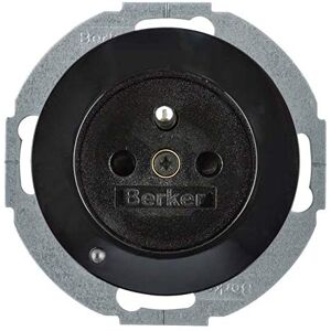 Hager 6765102045 - Wandstekker met Aarding - Zwart Hager 6765102045 - Wandstekker met Aarding - Zwart