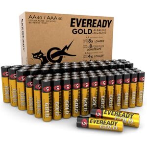 Eveready Gold von Energizer AA und AAA Batterien Kombipackung (80 Stück) Batterie 1,5V für Haushalt und Büro 100% plastikfreie Recycelbar Verpackung 10 Jahre lagerfähig Eveready Gold von Energizer AA und AAA Batterien Kombipackung (80 Stück) Batterie 1,5V für Haushalt und Büro 100% plastikfreie Recycelbar Verpackung 10 Jahre lagerfähig